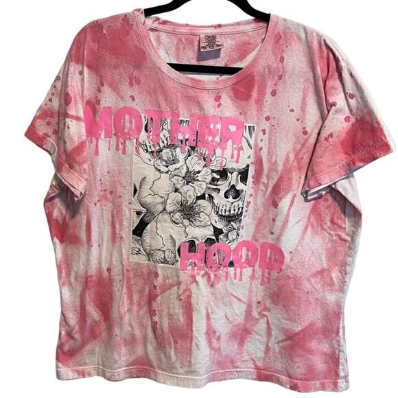 Comfort Colors- 100% Cotton Pink Mother Hood Graphic Grunge Tie Dye T-shirt, 2XL - Picture 10 of 10